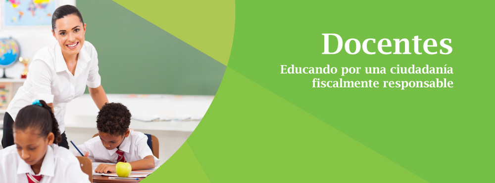Banner Docentes Maestra junto a niños en una